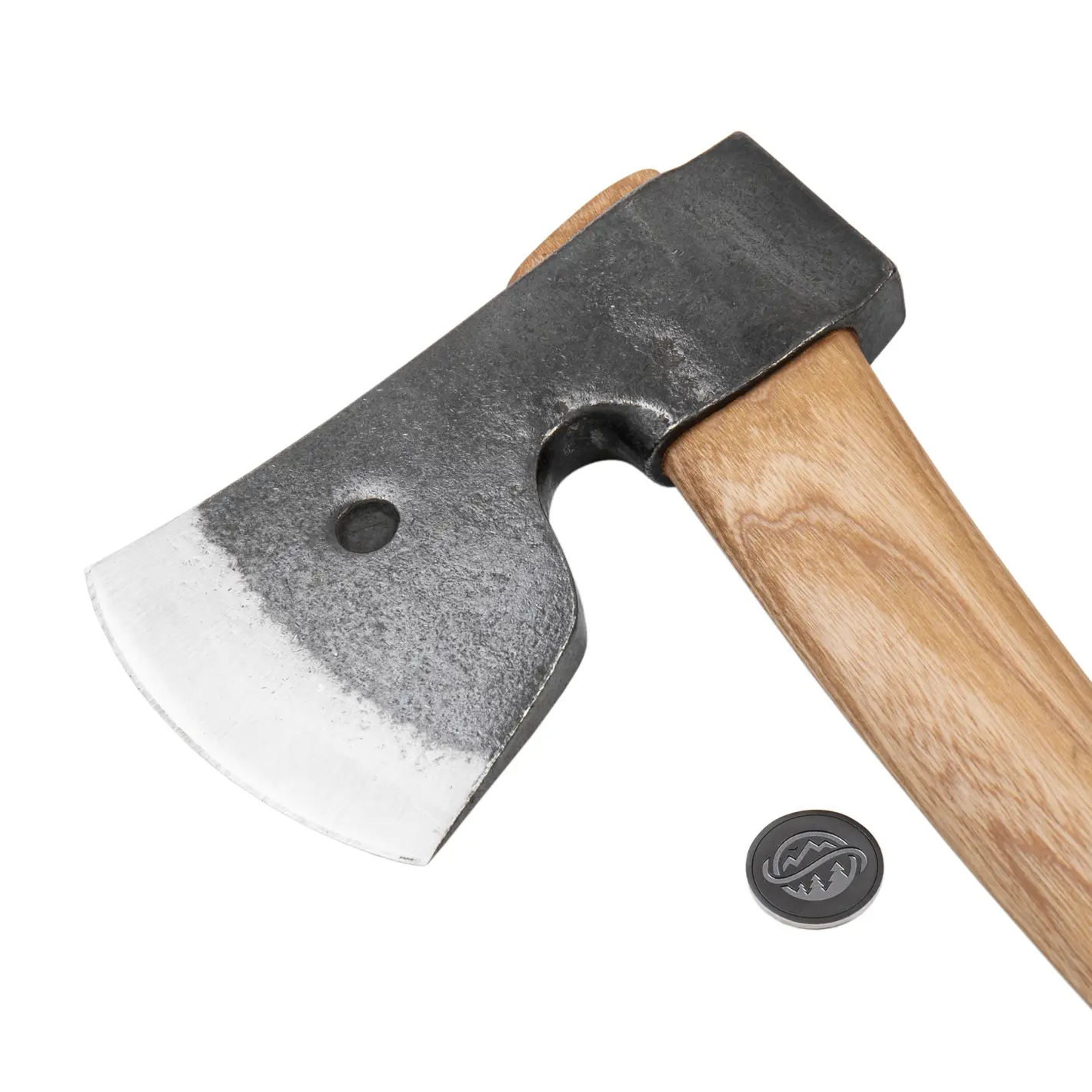 anika "eger l" axe with leather sheath