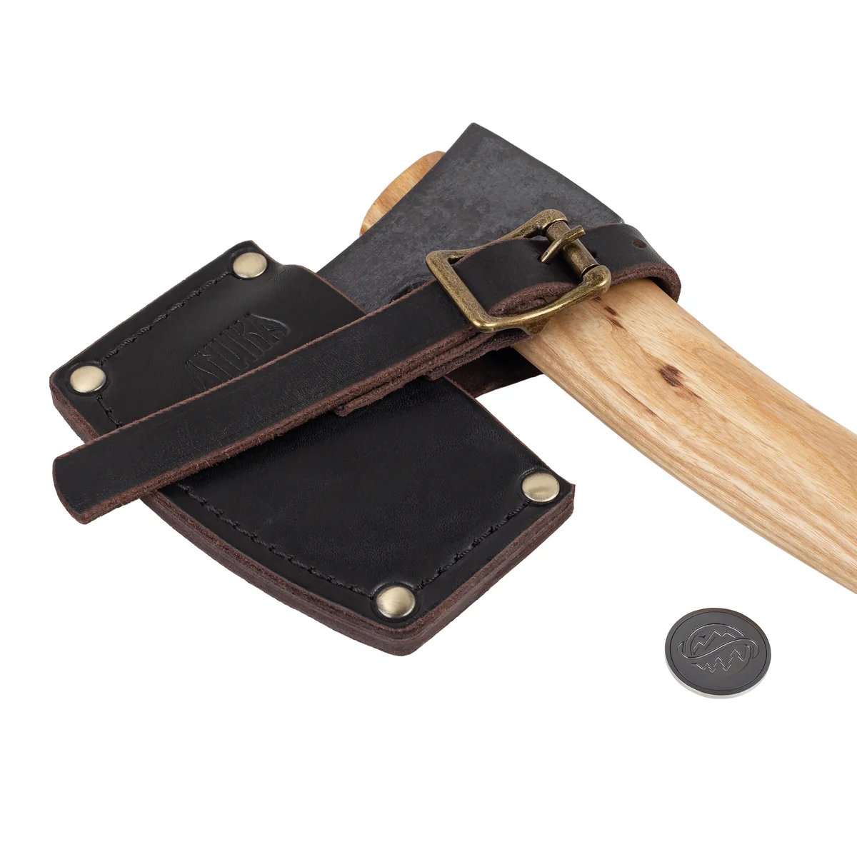 anika "eger" axe with leather sheath