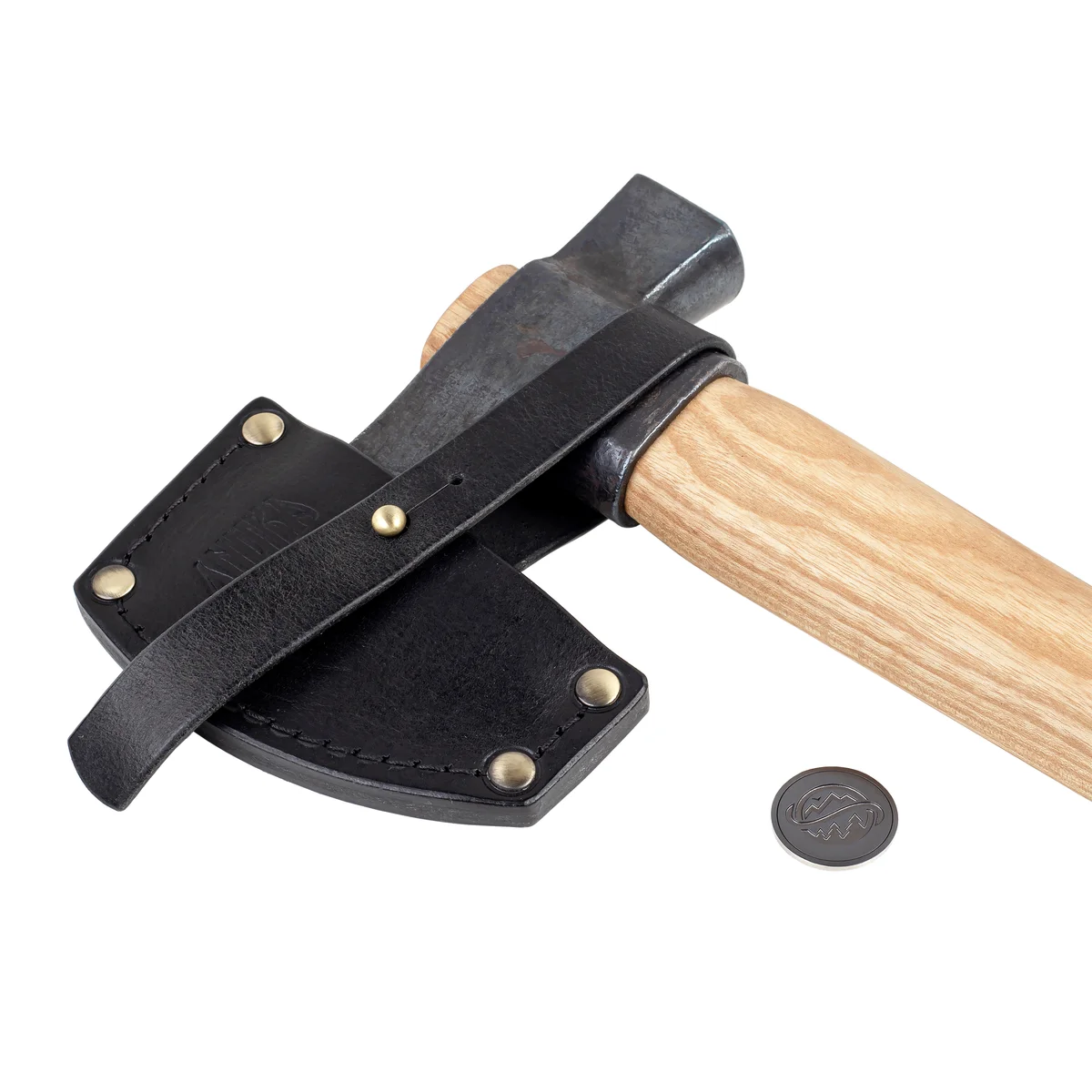 anika "viking mini" axe with leather sheath