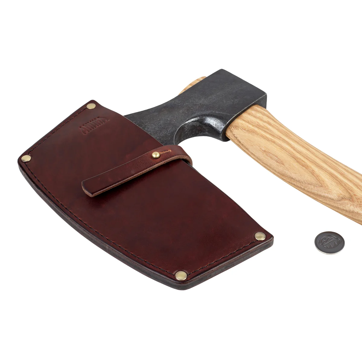 anika "butcher's" axe with leather steath