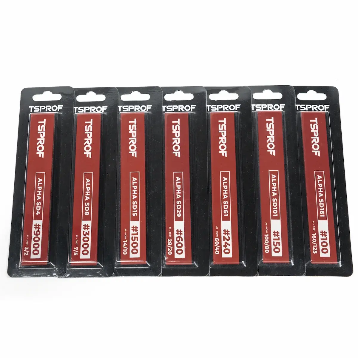 tsprof alpha set of resin diamond sharpening stones, 6", sd161 — sd4, 100 — 9000 mesh grit (7 pcs.)