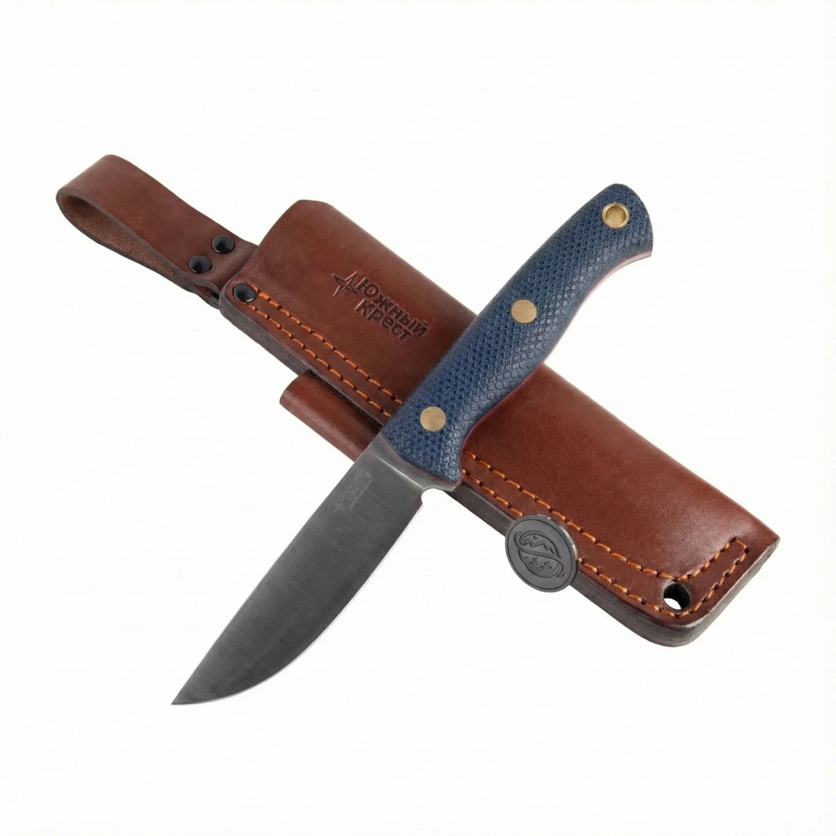 southern cross "fang l" oxford blue handle elmax steel (custom hand sharpening)